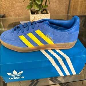 Adidas Gazelle Indoor Royal Blue with Yellow Accents